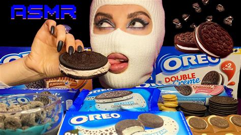 Asmr Oreo Mukbang Oreo Ice Cream Brownie Double Cream Mini Oreo Fru Fru Asmr Youtube