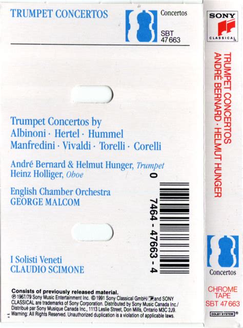 Trumpet Concertos De Francesco Manfredini Antonio Vivaldi Giuseppe