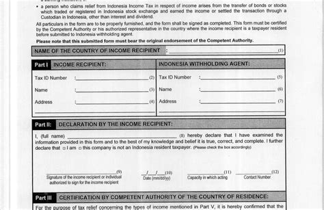 Indonesian Withholding Tax Form WithholdingForm