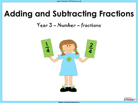 Adding And Subtracting Fractions Powerpoint Maths Year 3