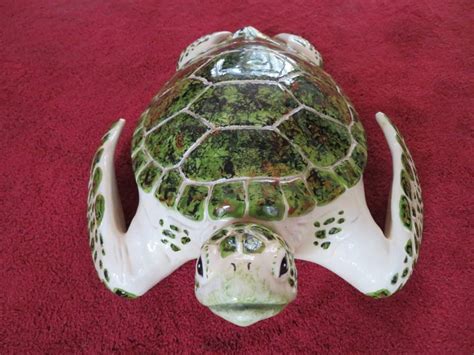 Whimsical Large Scale Ceramic Sea Turtle Mid Century Modern At 1stdibs