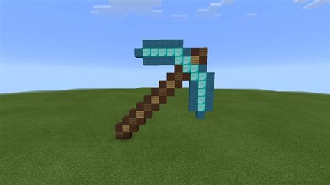 Diamond Pickaxe Pixel Art | Minecraft Amino