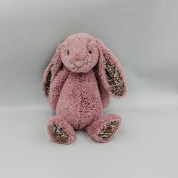 Doudou Peluche Lapin Rose Fleurs Liberty Jellycat