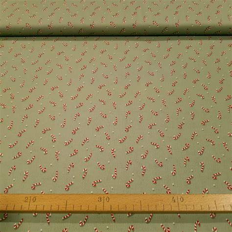 Christmas Cotton Candy Canes Fabric Textil Siles Fabric Store