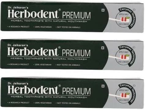 Dr Jaikaran Herbodent Premium Herbal Toothpaste 100 Gm 3 52 Oz Pack Of 3 Ebay