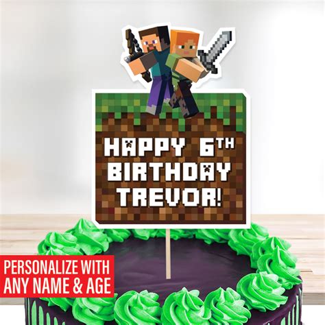 Minecraft Cake Toppers Templates