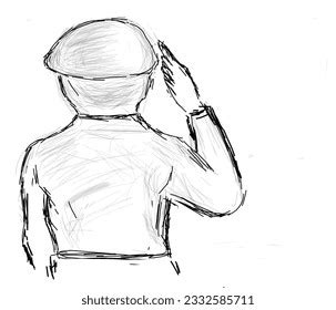 Illustration Soldier Saluting Stock Vector (Royalty Free) 2332585711 | Shutterstock