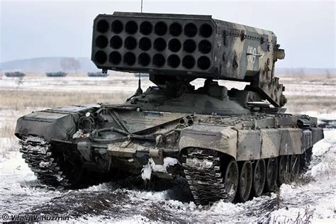 Russia has tested new thermobaric rocket for TOS-1 TOS-1A 220mm ...