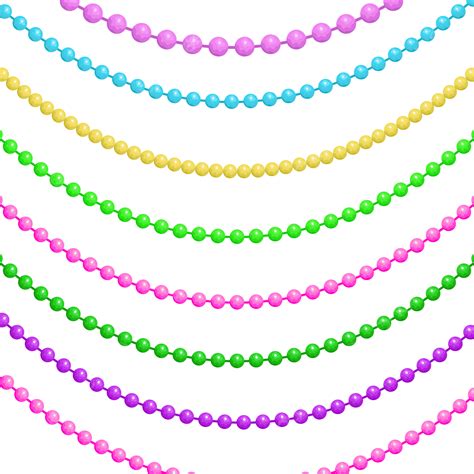 Mardi Gras Beads Vector Art Png Mardi Gras Beads Illustration