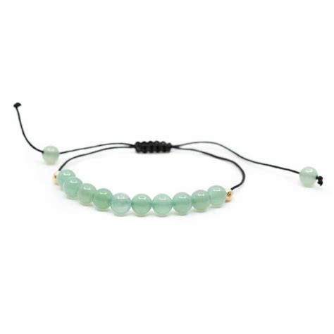 Gemstone Bracelet Green Aventurine Adjustable Zenvol Europe