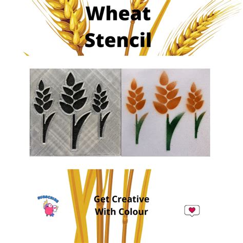 Download Stl File Wheat Stencil • 3d Printable Design • Cults In 2022