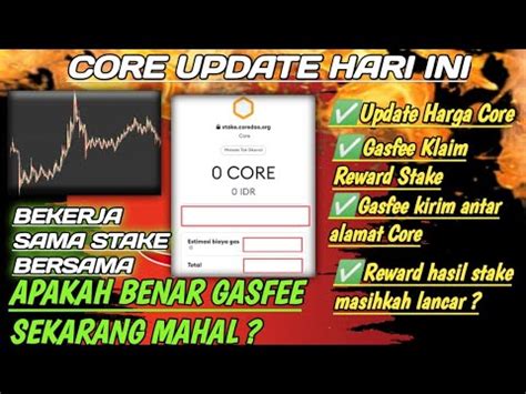 Core Dao Hari Inibekerja Sama Stake Bersama Gasfee Apakah Mahal