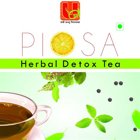 Piosa Herbal Detox Tea 70 Serving Caffeine Free Refreshing No