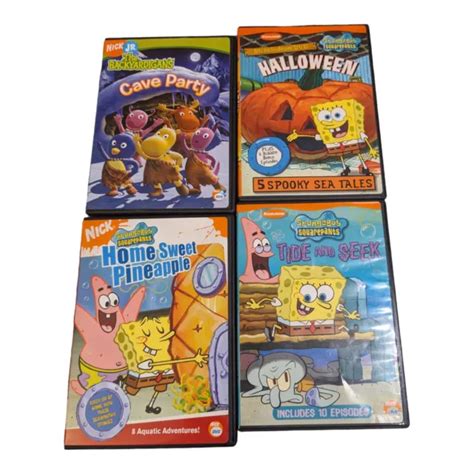 LOT OF 4 Nickelodeon SpongeBob SquarePants Backyardigans Halloween DVDs