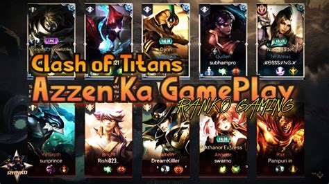 Clash Of Titans Azzen Ka Gameplay Azzen Ka AoV Gameplay Ranko