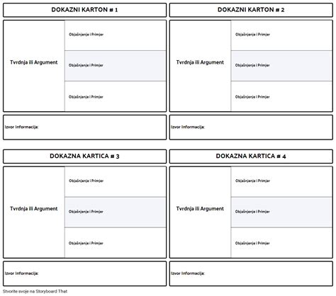 Predlo Ak Kartice Dokaza Storyboard Por Hr Examples