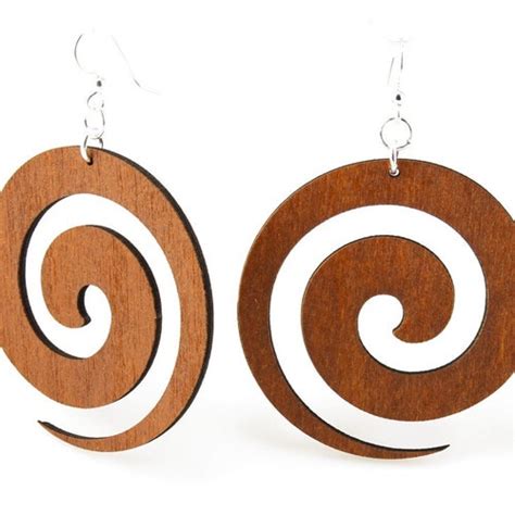 Rectangular Elegance Laser Cut Earrings From Reforested Wood Etsy