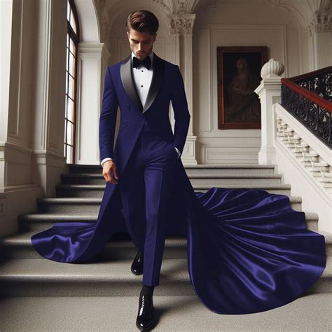 Mens Formal Suits With Floor Length Cloaks Red Banquets Wedding Groom