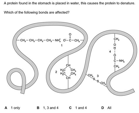 Proteins Cie A Level Biology Multiple Choice Questions Hard