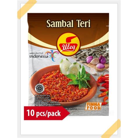 Jual Sambal Uleg Finna Terasi Teri Ijo Udang Teri Bawang Pedas Rawit