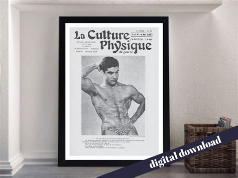 Set Of Vintage Gay Muscle Physique Magazine Cover Posters Vintage Retro LGBT Gay Magazine