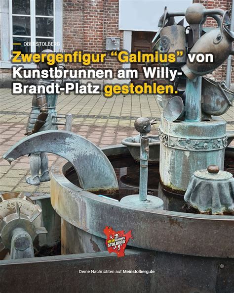 Oberstolberg Zwergenfigur Galmius Von Brunnen Am Willy Brandt Platz