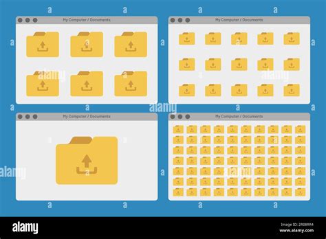 Desktop Interface Window With Folders Isolated Simple Ui Vector Flat