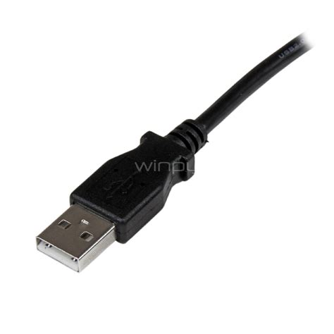 Cable Adaptador USB 2m Para Impresora Acodado 1x USB A Macho 1x USB