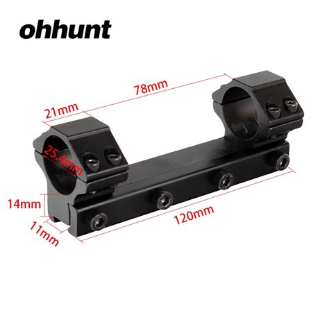 Ohhunt 12cm Medium Profile 11mm Dovetail 22 Airgun 254mm 1 Inch Scope Rings With Stop Pin For