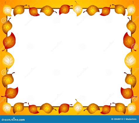 Autumn Leaves Border Or Frame Stock Photos - Image: 3068013