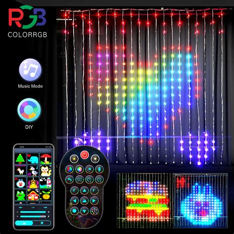 Smart Led Rgb Colorrgb Smart Curtain String Light Bluetooth App Control