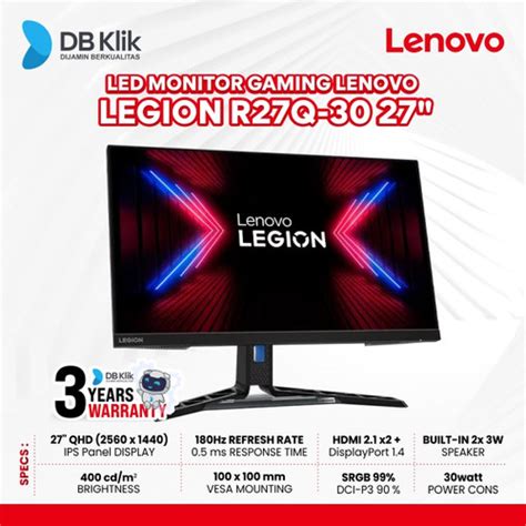 Promo Led Monitor Gaming Lenovo Legion R Q Hz Ips Qhd Hdmi