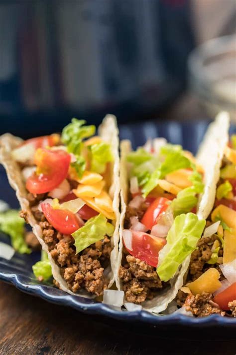 Slow Cooker Beef Tacos Crockpot Taco Meat Recipe The Cookie Rookie