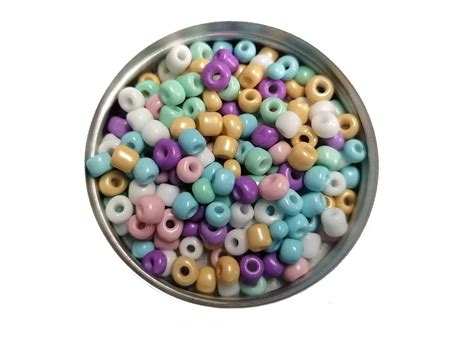 4mm Seed Beads 40g Pastel Mix Glass Seed Beads 60 Etsy