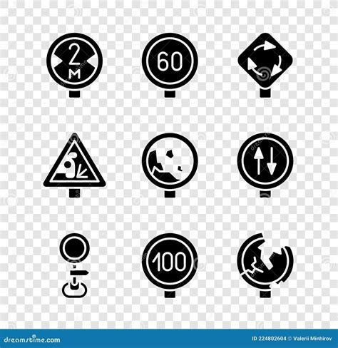 Establecer La Ruta De Tráfico De Señal De Velocidad Límite De Rotonda