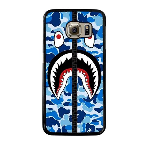 BAPE SHARK CAMO BLUE ZIP Samsung Galaxy S6 Case Best Custom Phone