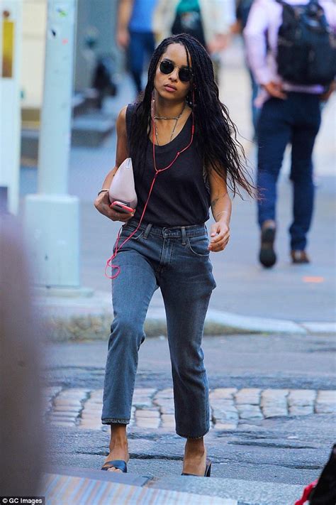 Zoe Kravitz Flashes Lace Bra As She Shows Off Her Effortless Style In