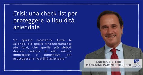 Crisi una check list per proteggere la liquidità aziendale yourCFO