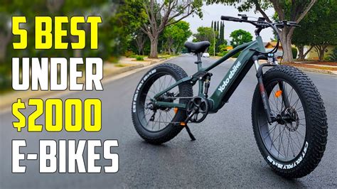 5 ELECTRIC BIKES Under 2000 2024 Best E Bike Under 2000 Dollars