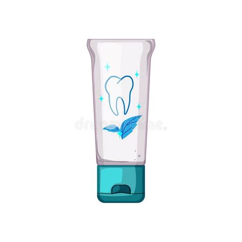 Healthy Toothpaste Cartoon Vector Illustration Stock Illustration