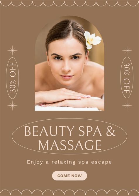 Discount On Spa And Massage Services Online Poster A2 Template Vistacreate