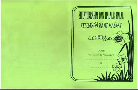 Undangan Halal Bihalal Keluarga Besar