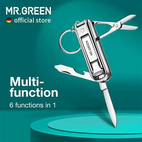 Mr Green Multifunctional Nail Clippers Six Functions Nail Files Bottle