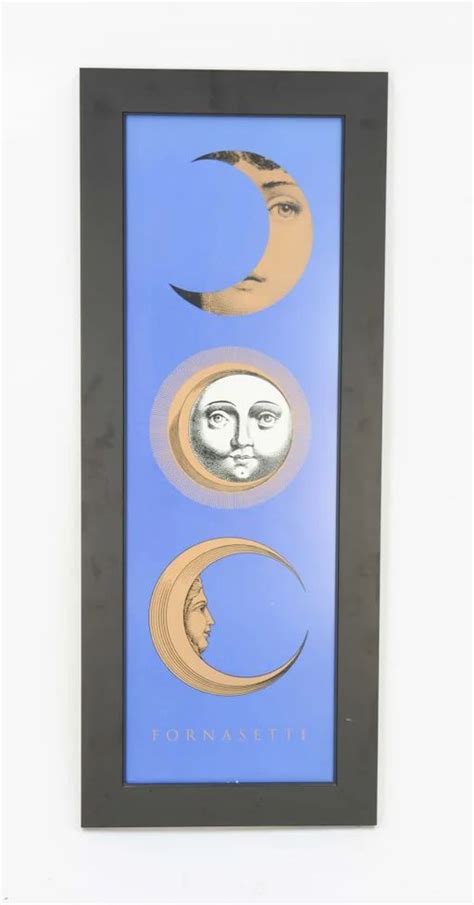 Piero Fornasetti Poster With Sun And Moon Motifs Piero Fornasetti