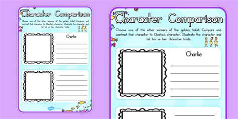 Free Character Comparison To Support Teaching On Charlie And The