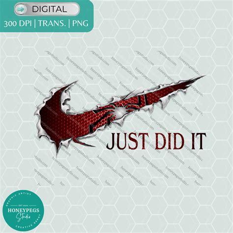 Just Did It Spider Nike Tear Png Graphic Honeypegs Studio