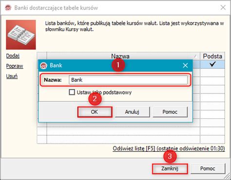 Jak dodać kursy walut dla banku innego niż NBP InsERT GT Subiekt GT