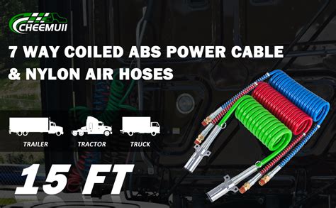 Amazon Cheemuii Ft Coiled Air Brake Hoses Abs Electrical