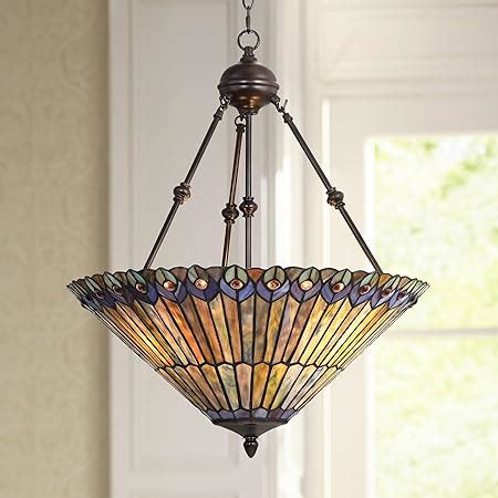 Robert Louis Tiffany Stratford Bronze Pendant Chandelier Lighting 20 3