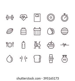 Healthy Lifestyle Icon Set Vector Stock Vector Royalty Free 395165173